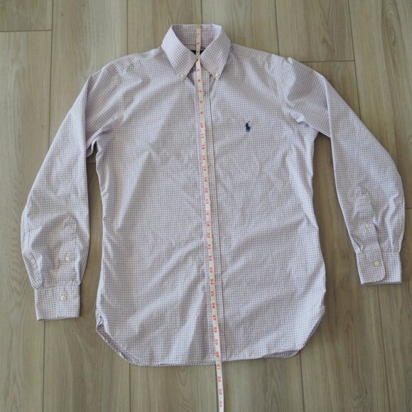 Ralph Lauren Blue Label Purple and Pink Checkered Dress Shirt 14 1/2 Neck 32/33 - Picture 12 of 16